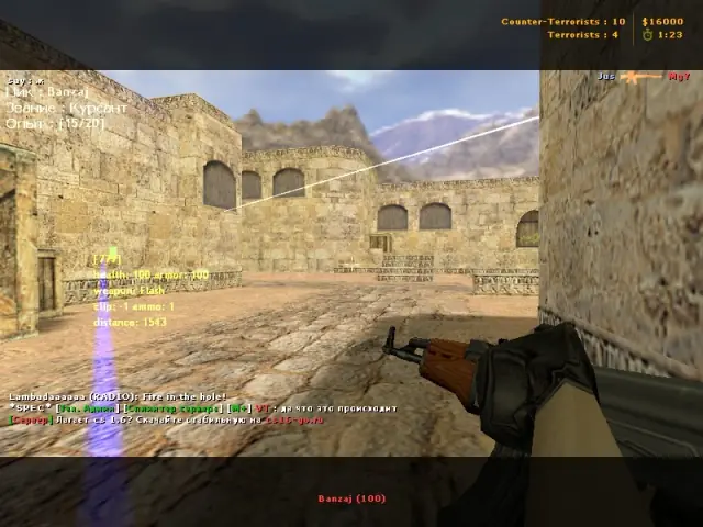 Tetapan Muat turun Counter-Strike 1.6 dengan cheat