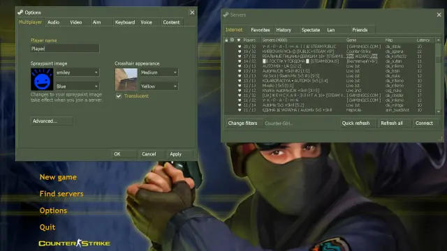 Nastavenia Counter Strike 1.6 Classic