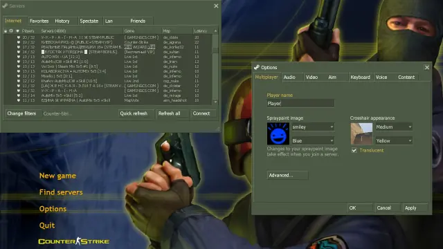 Nastavenia Counter Strike 1.6 - 2