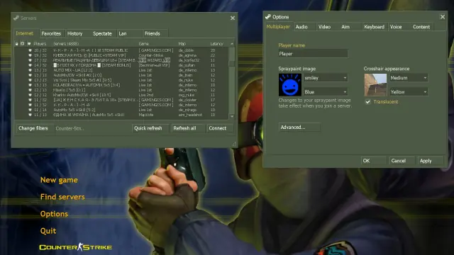Nastavenia Counter Strike 1.6 Half Life