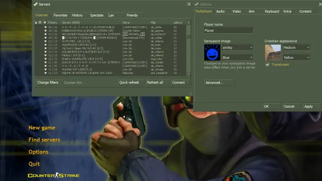 Nastavenia Stiahnuť Counter-Strike 1.6 v slovenčine